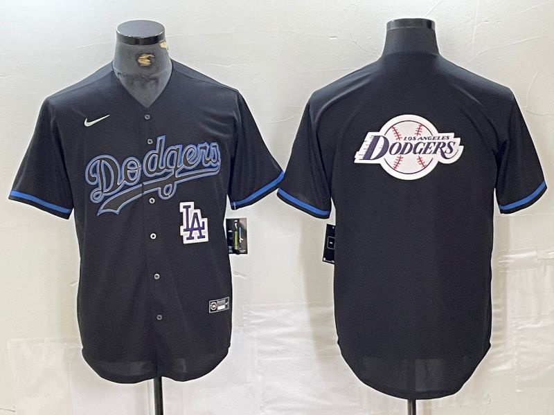 Men Los Angeles Dodgers Blank Black Fashion Edition 2024 Nike Game MLB Jersey style 10